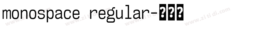 monospace regular字体转换